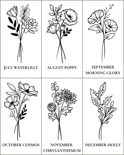 Birthday Birth Flower Candle